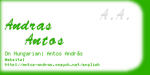 andras antos business card
